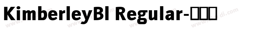 KimberleyBl Regular字体转换